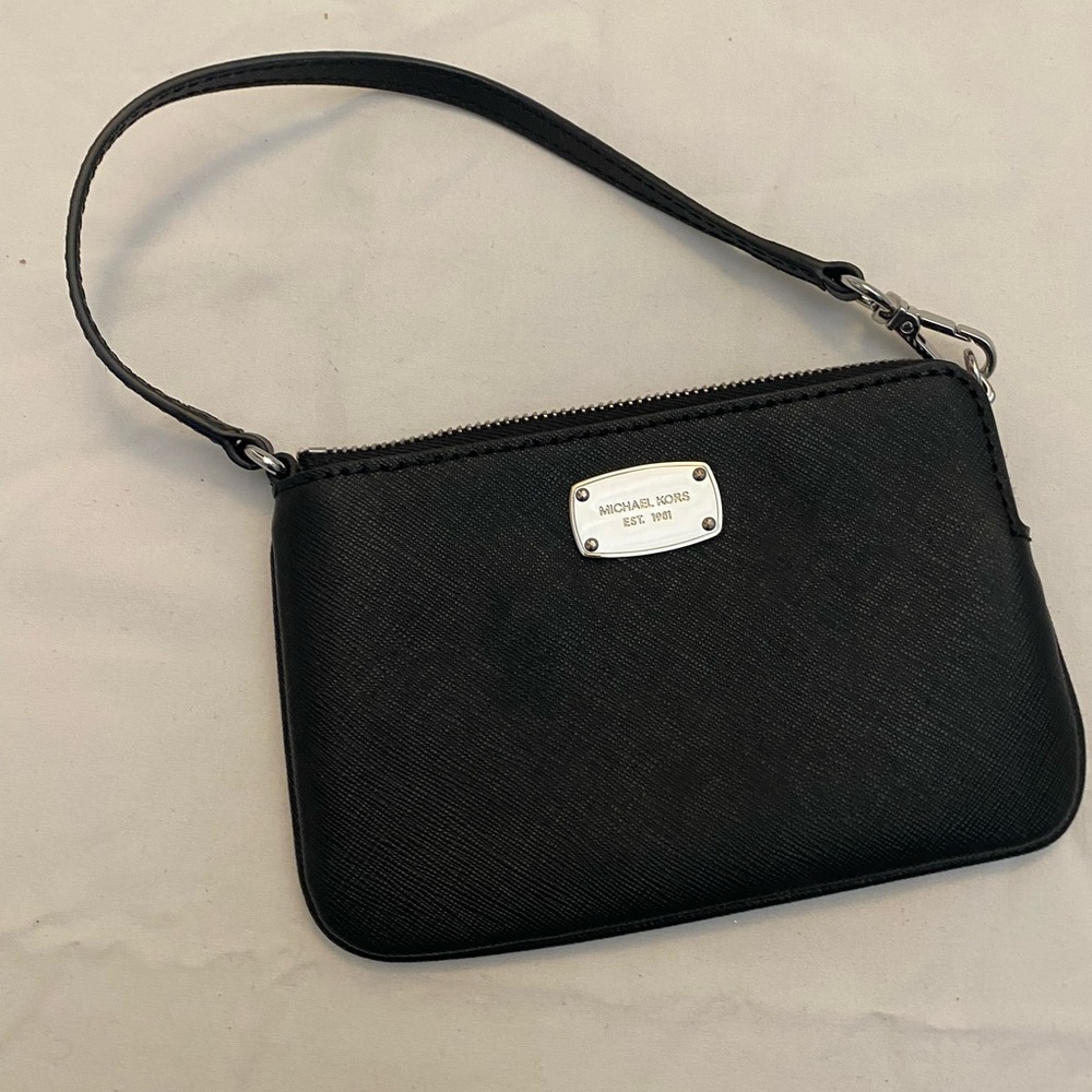 Michael Kors black wristlet